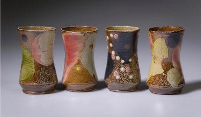 Mark_Hewitt_Pottery_colorful_salt_glaze_tumblers